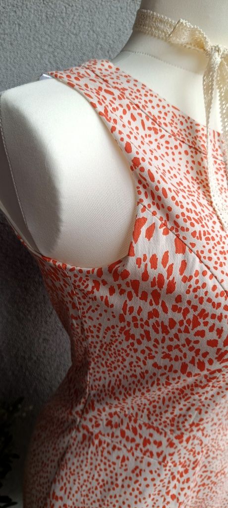 Bel&Bo sukienka w stylu Twiggy L biust 49x2 kropeczki 97% cotton
