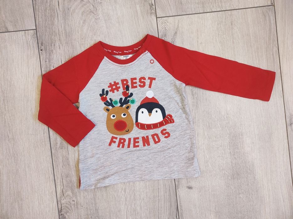 NOWA koszulka bluzka  świąteczna długi rękaw / Boże Narodzenie renifer