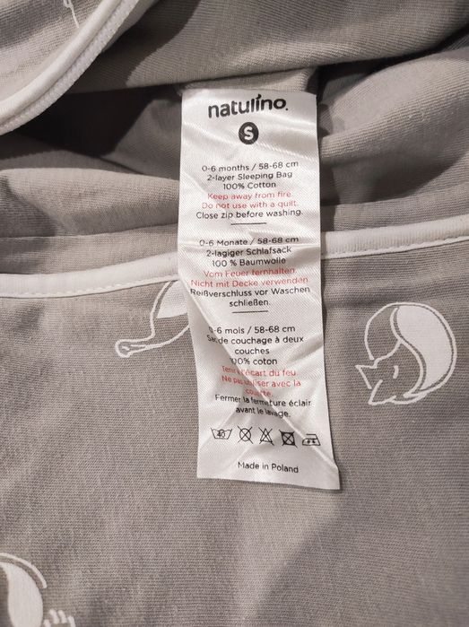 Śpiworek niemowlęcy Natulino nieocieplony rozmiar S - jak nowy!