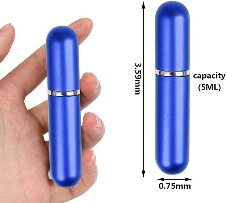 6 peças Atomizador de perfume de 5 ml garrafa vácuo pulverizador de pe