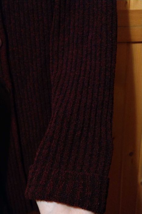 Sweter narzuta ciemny bordowy Bek&R M L XL 38 40 42 wysyłka