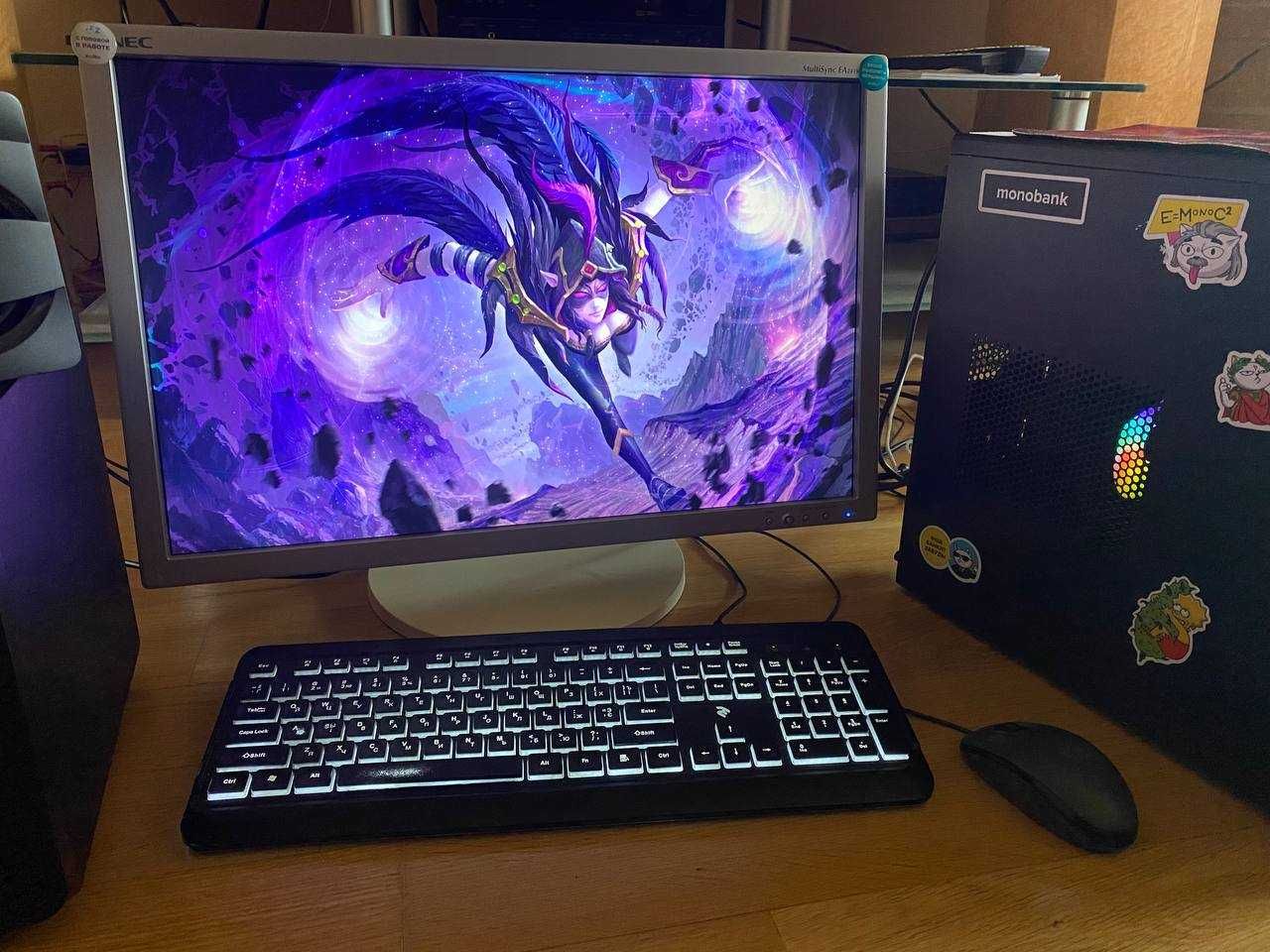 Игровой ПК-AMD Ryzen3/DDR4 16gb/RX 570/120SSD/500HDD/МОНИТОР 24"/AUDIO