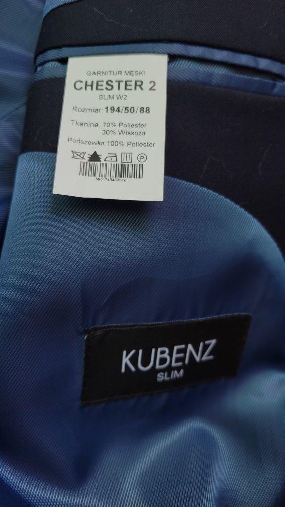 Garnitur meski Kubenz granatowy M chester 2 viral ślub wesele komunia