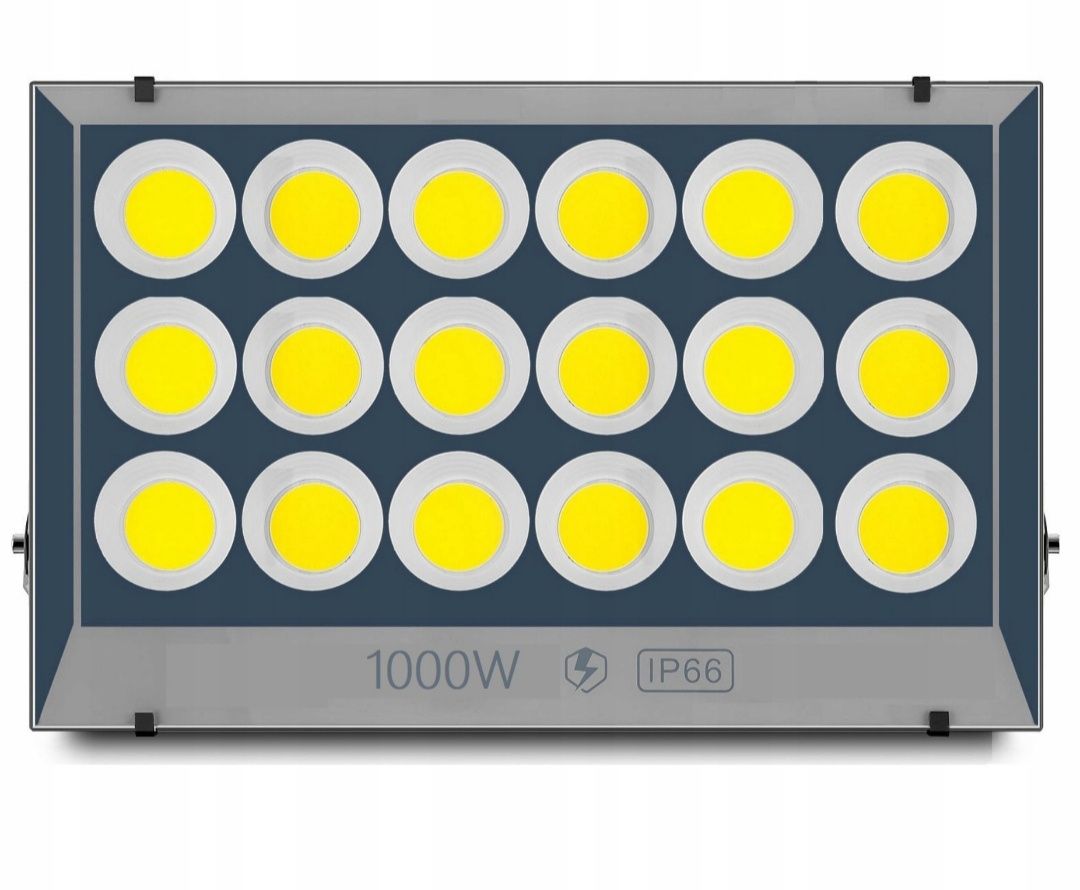 Halogen naświetlacz 1000W LED IP66 dioda lampa magazynowa garażowa