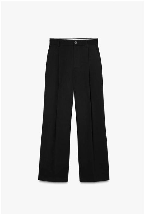 Чорні брюки з защипами Zara штани