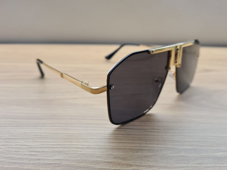 Nowe Męskie Zlote Okulary Przeciwsłoneczne Polaryzacyjne UV400 Gucci