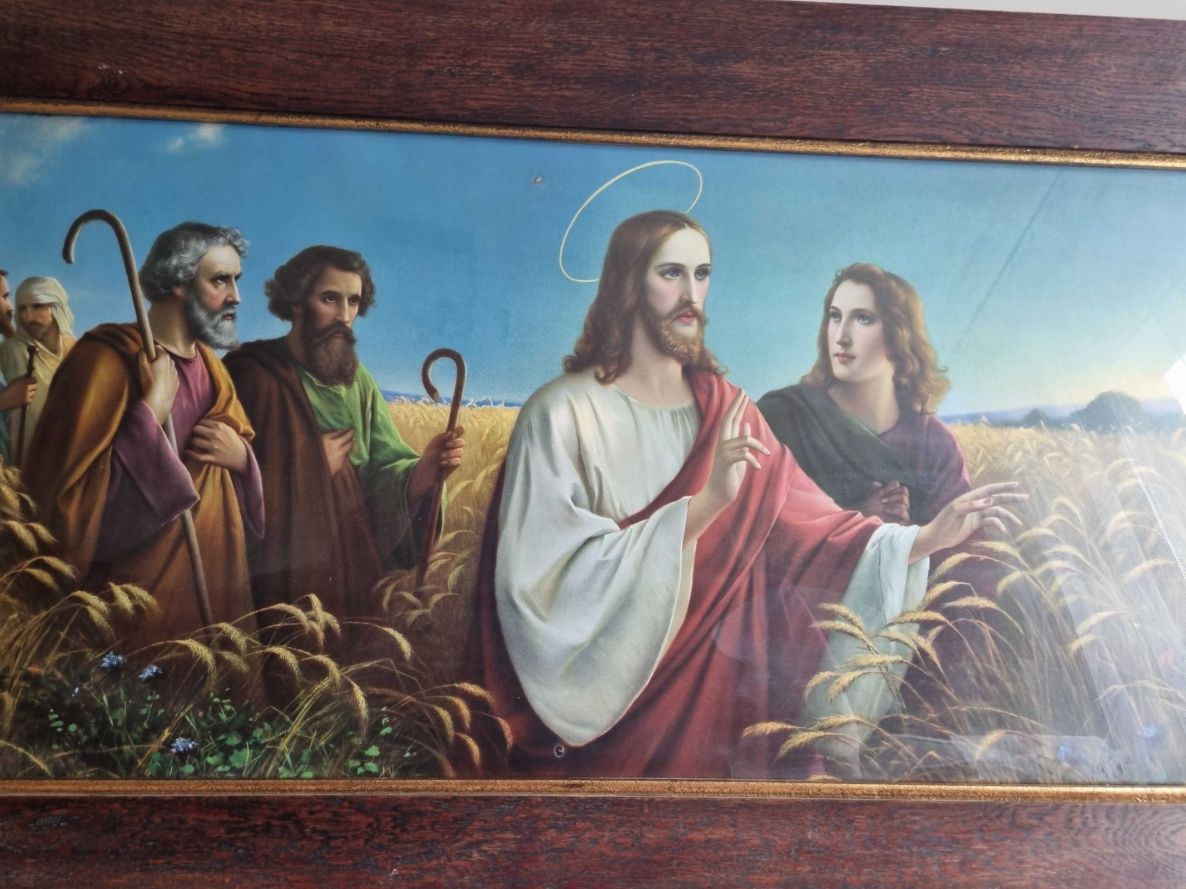 Obraz prawdopodobnie malowany na papierze PAN JEZUS W ZBOŻU