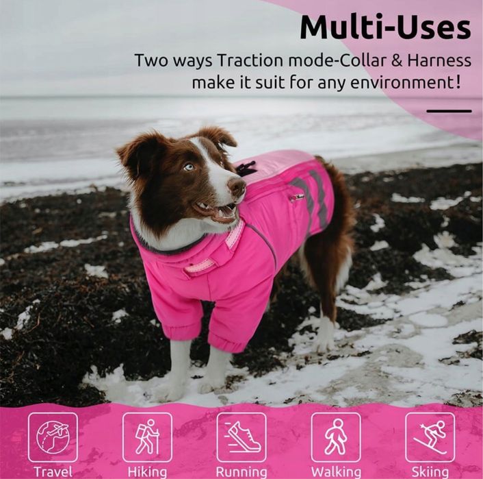 Wodoodporna Ciepła Wysokiej Jakosci  Kurtka Dla Psa L