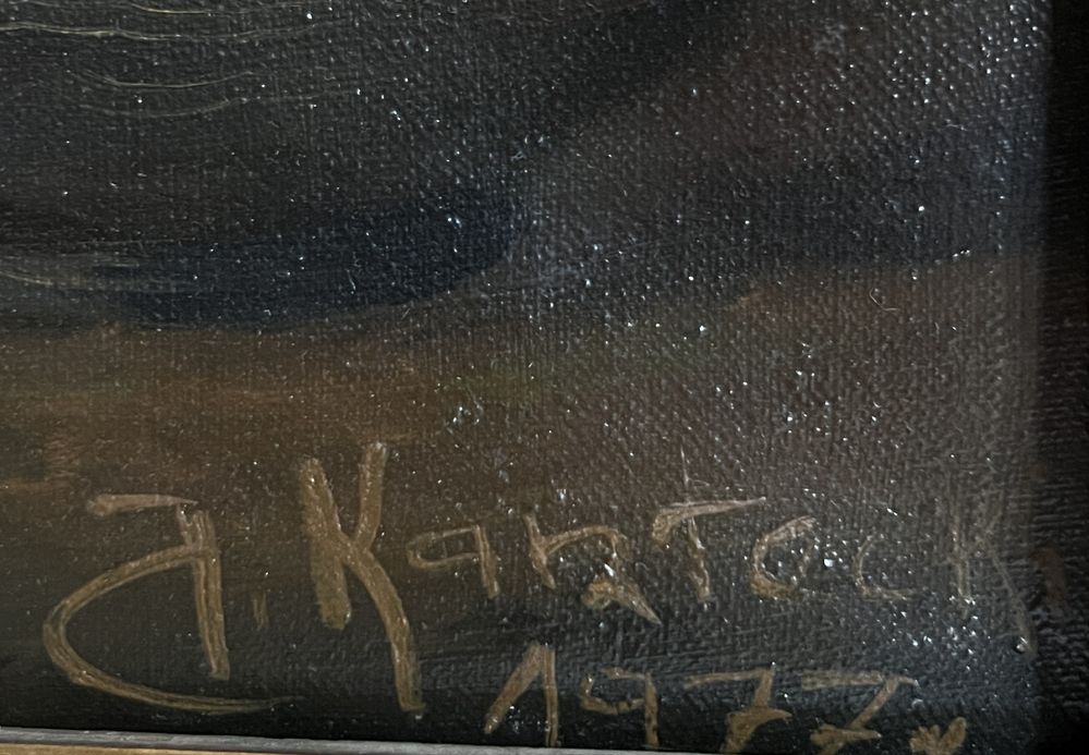 Obraz olejny olej 1977 malarstwo polskie vintage aukcyjny olej owoce