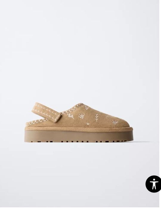 Сабо клоги з хутром  Zara