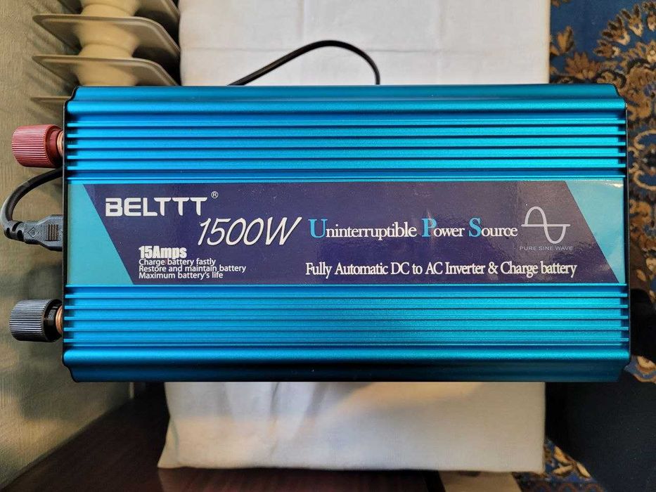 Зарядна станція синус 1500 Вт LiFePO4 (ДБЖ, UPS, інвертор+батарея)