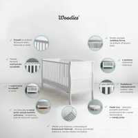 Łóżeczko dziecięce Woodies Noble Cot Bed 140×70 z materacem