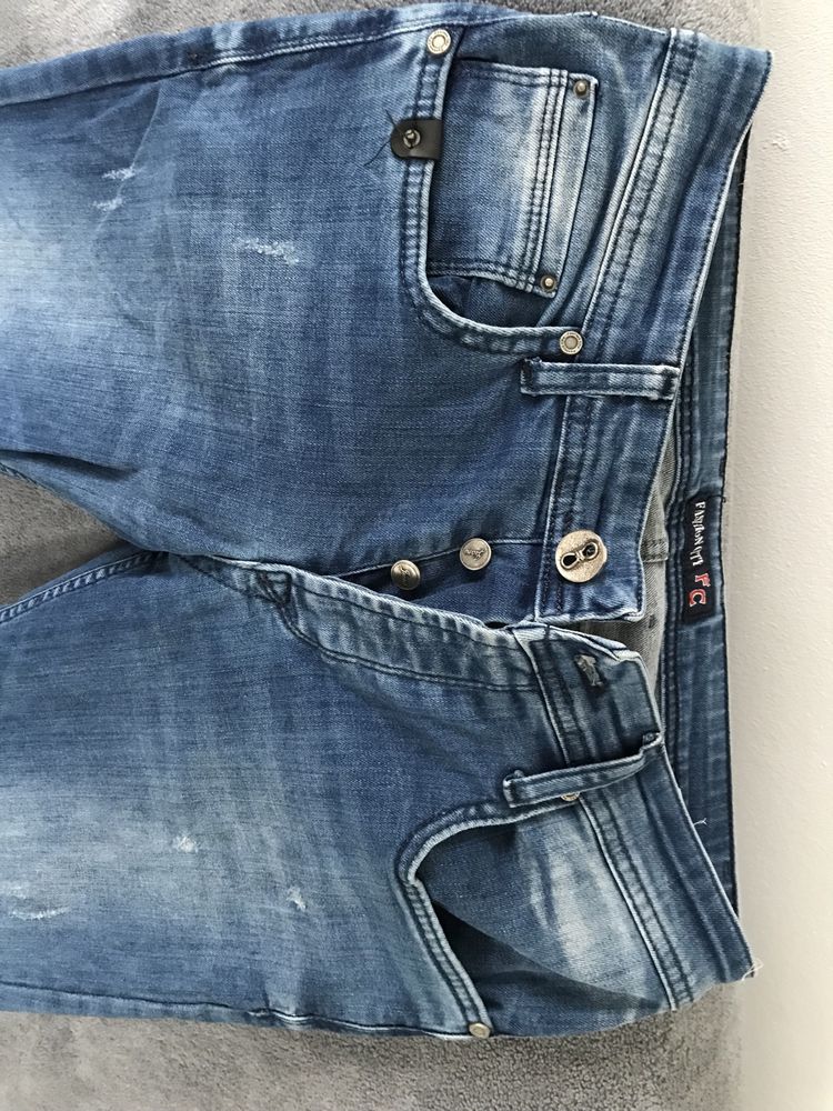 Spodnie meskie jeansowe na guziki W31 L33