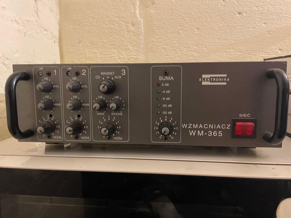 Elektronika WM-365 – wzmacniacz mocy z mikserem (używany, sprawny)