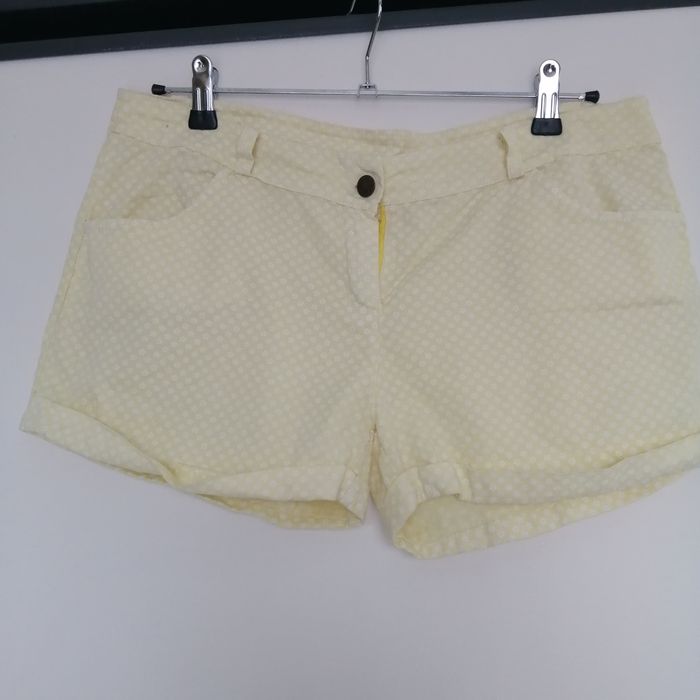 Szorty damskie żółto-białe L/XL
