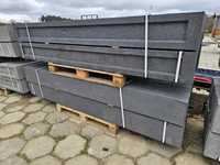 Podmurówka GRAFITOWA płyta betonowa, ogrodzenie panelowe 251x25x5