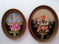 2 Quadros pintura flores