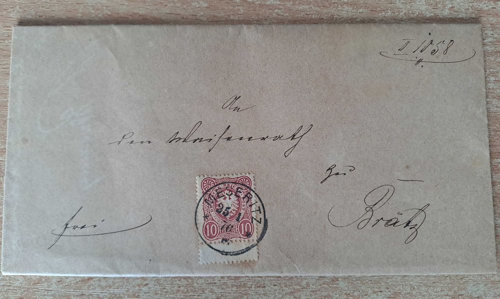 List z 1876 r z Meseritz