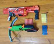 Бластери NERF: Crossfire Bow, Rotofury + дарти/пульки
