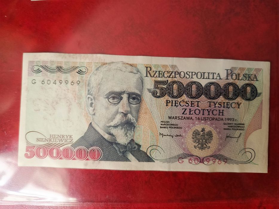 500 000 zł 1993 seria G!