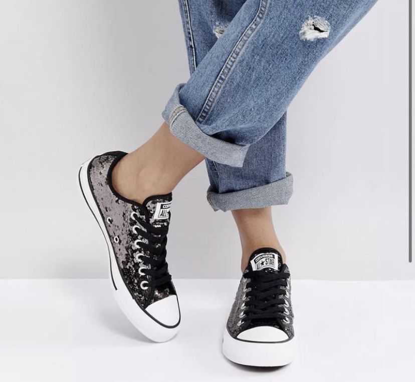 Кеди converse all star з паєтками