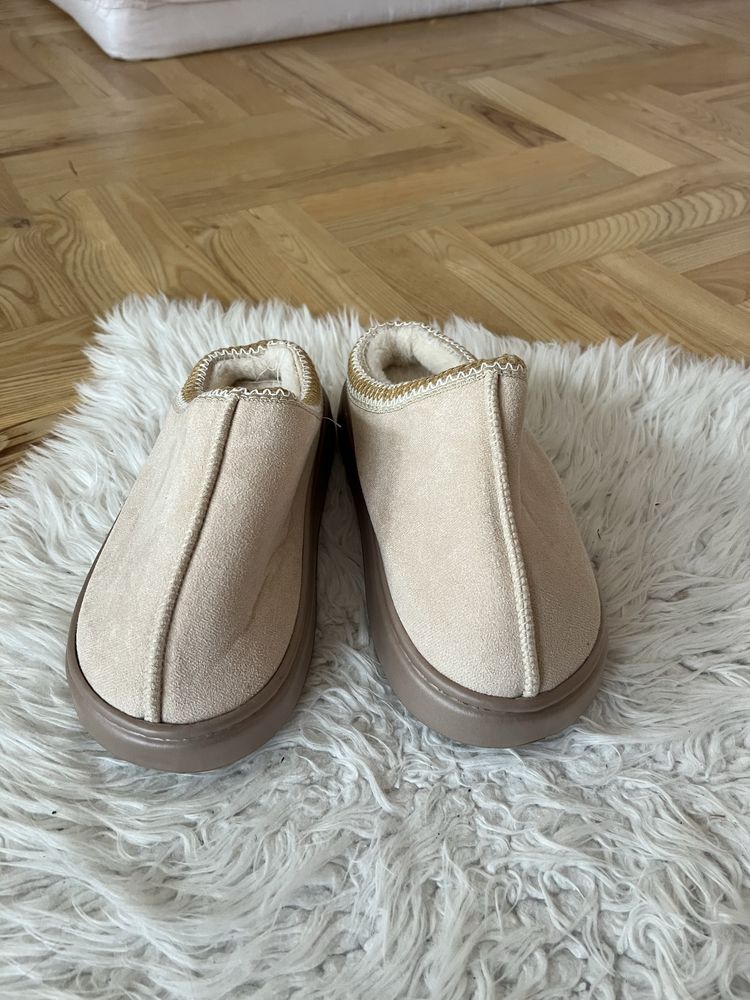 Klapki zimowe cieple bambosze emu tazz polbuty wsuwane ugg kapcie