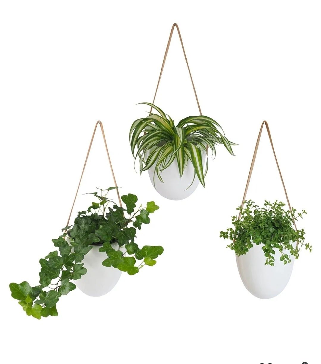 3 nowe doniczki na ścianę  wiszące ceramiczne w stylu boho glamour