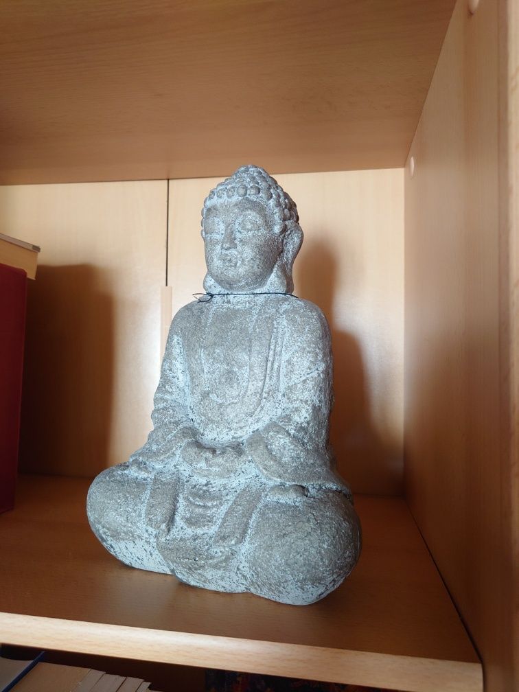 Figurka Budda Siedzący do domu ogrodu na Prezent 28cm Zewnątrz/Wewn
