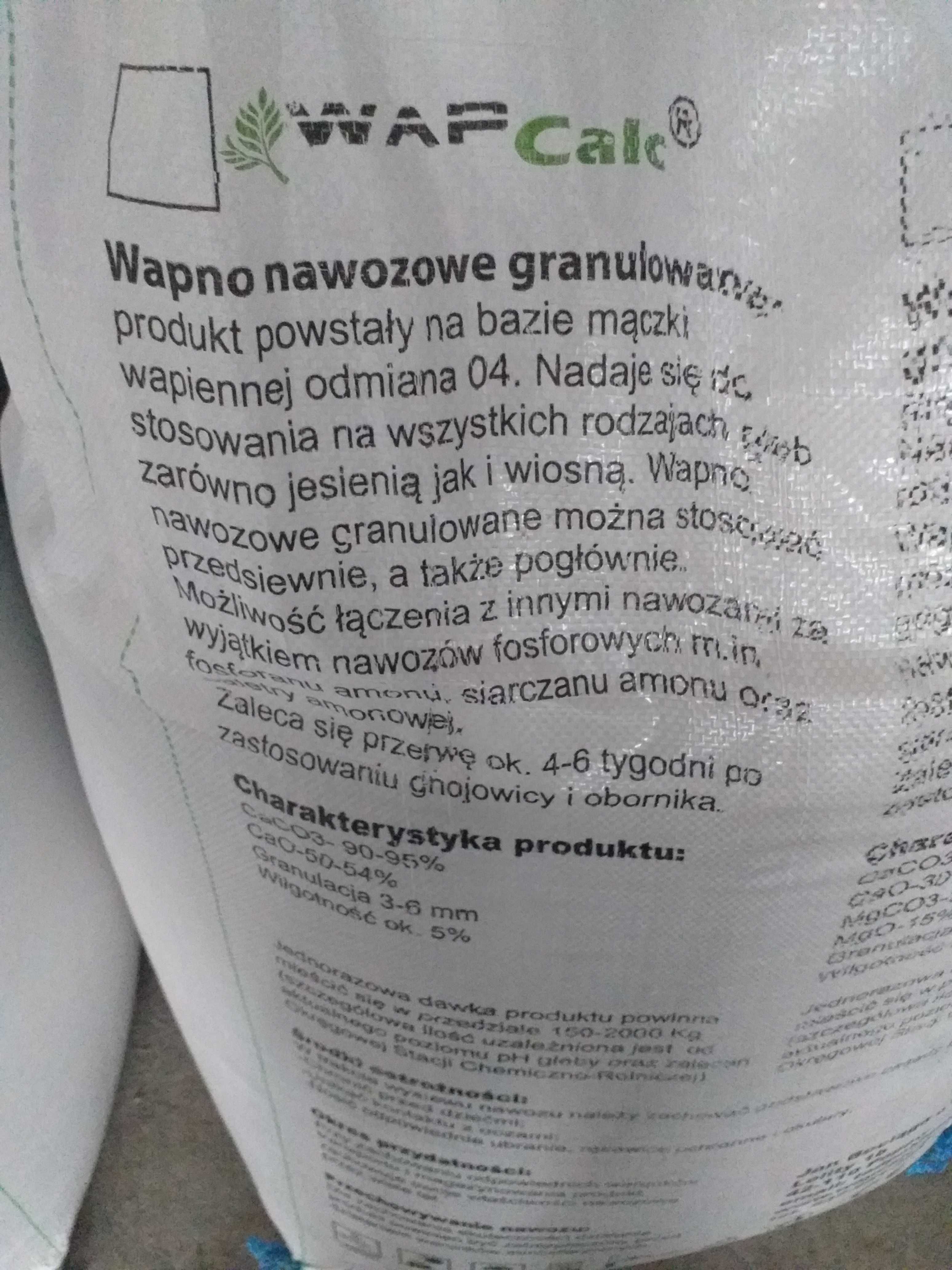 Wapno granulowane kredowe  i magnezowe  PROMOCJA