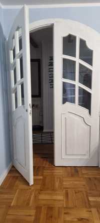 Stare drewniane drzwi wykonane ręcznie / 3 pary + futryna