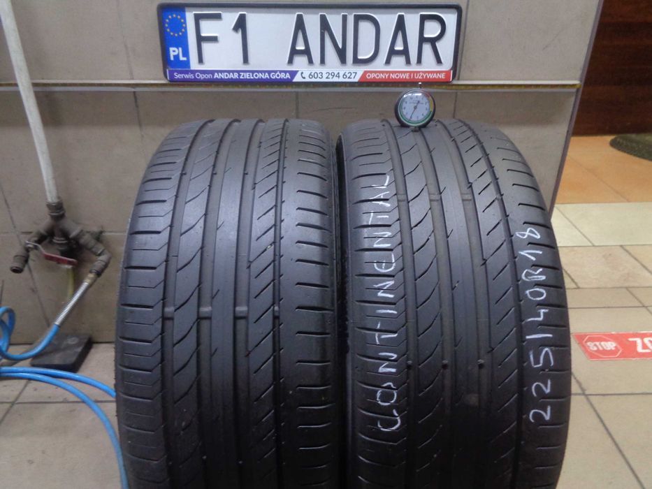 2szt. 225/40R18 Continental ContiSportContact5 , Opony Letnie