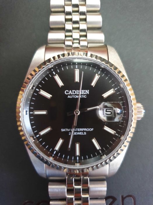 Годинник новий Cadisen C8053 SILVER BLACK(MIYOTA 8215) часы наручные