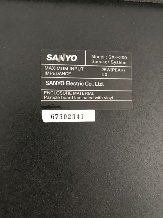 Colunas Sanyo modelo SX-F200