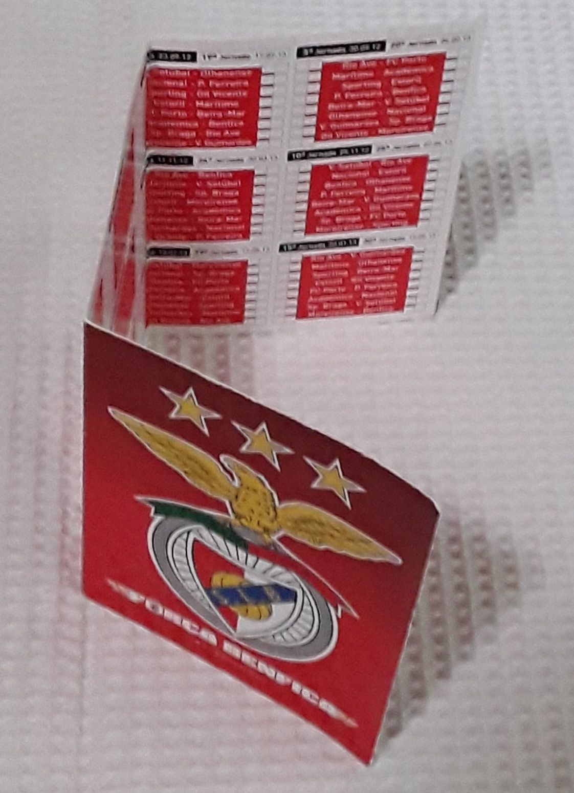 Calendário de bolso Liga 2012, 2013 S L Benfica