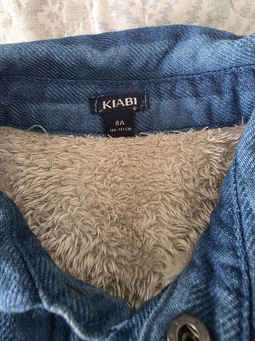 Casaco / camisa c/ quadrados estilo ganga c/ pêlo da kiabi  8 anos