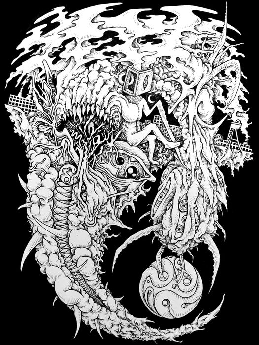 Plakat "ŚLĄSK" Abstrakcyjny Surrealizm Polski Psychodeliczny Grafika