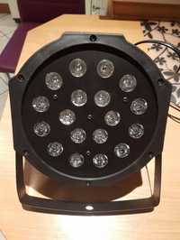 LED PAR 18 x 3 RGB disco Mocne diody