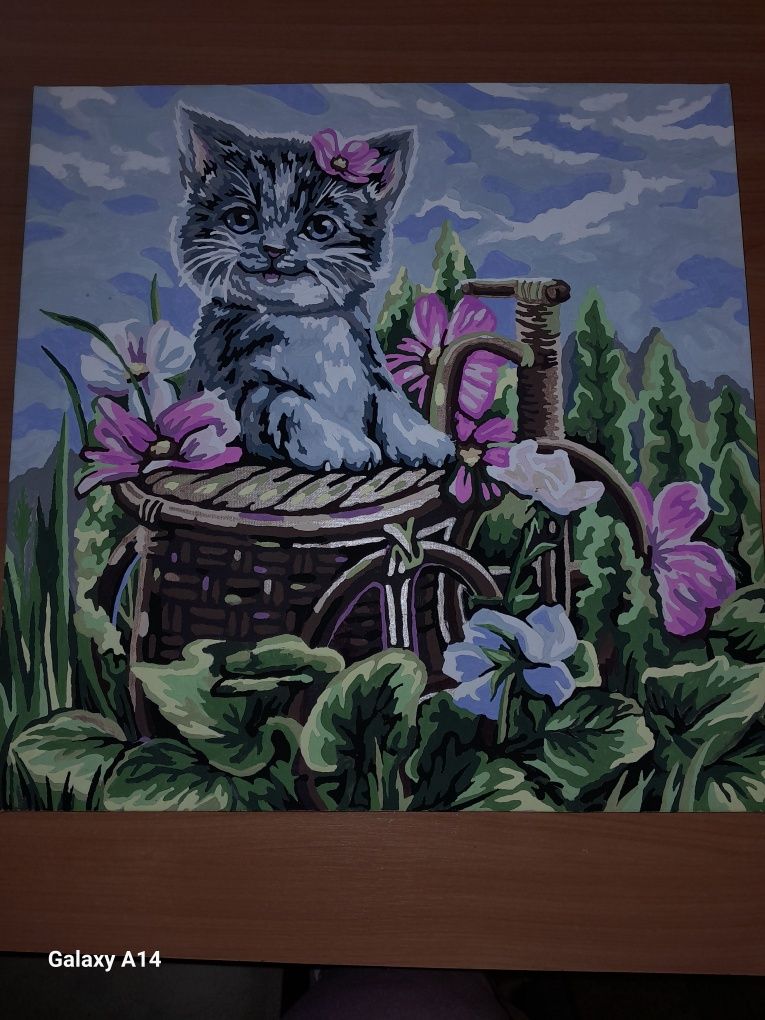 Картина   сірий котик