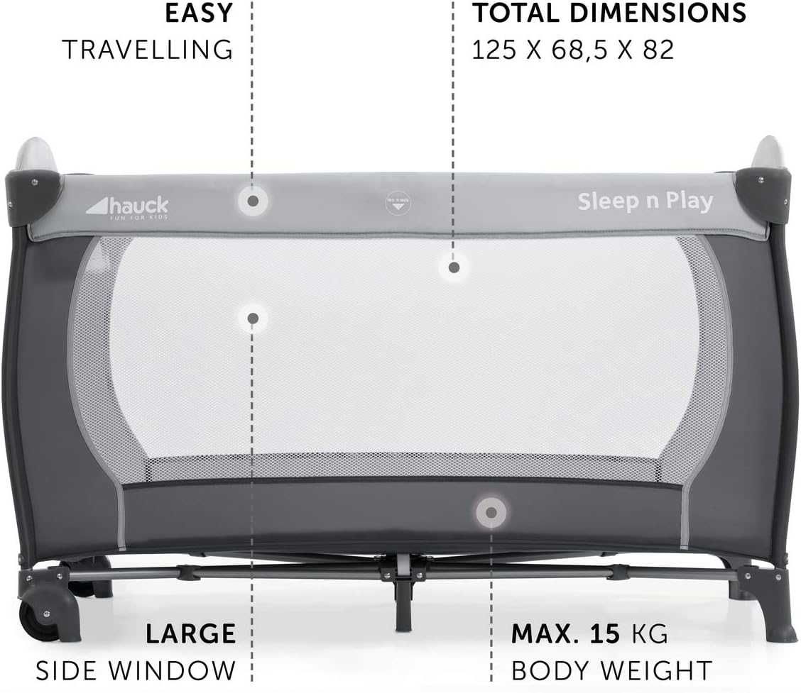 ліжко Hauck Travel Cot для немовлят і від народження до 15 кг 120x60 с