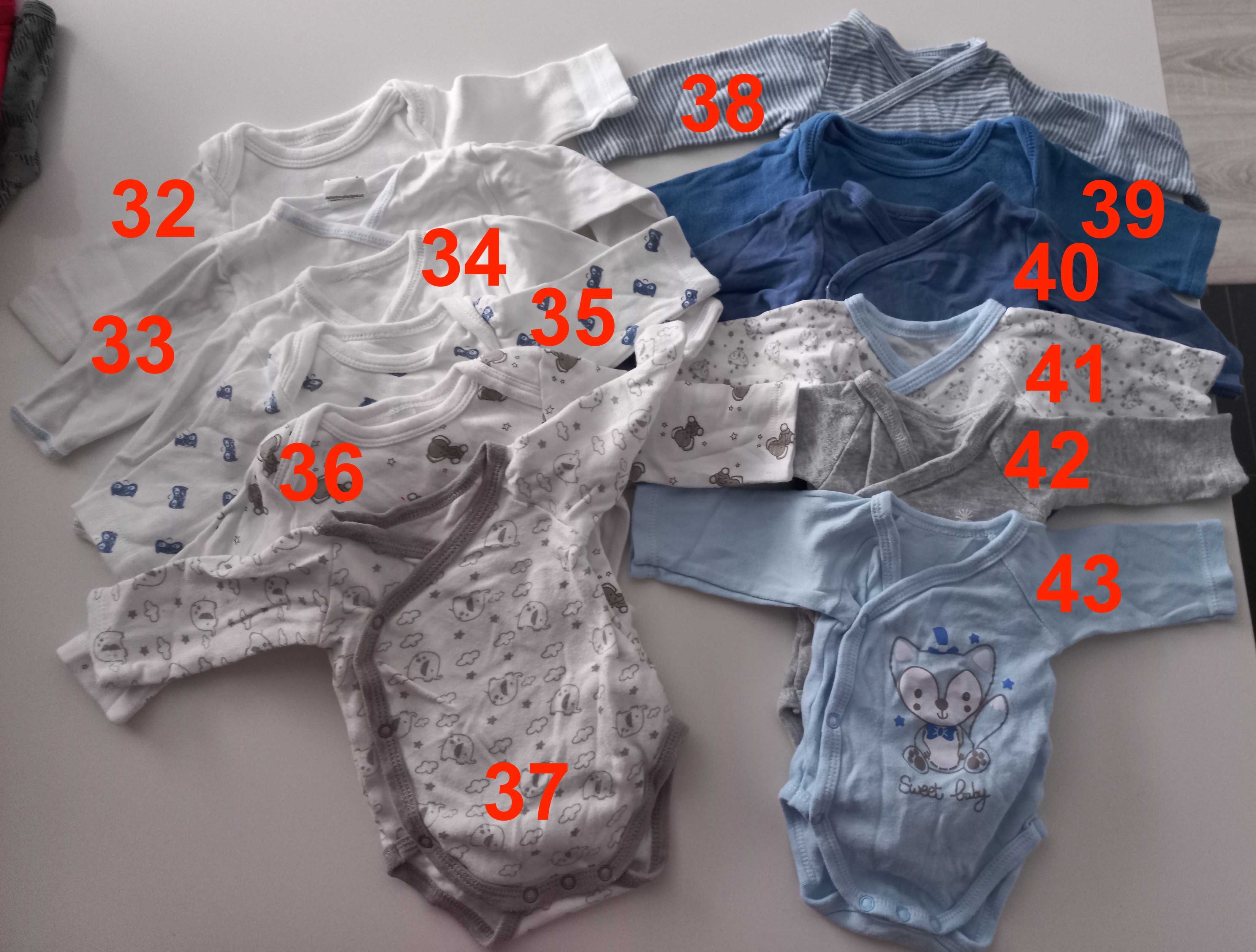 Roupa de bebé - Bodies e babygrows (pack 5) (50 a 68cm)