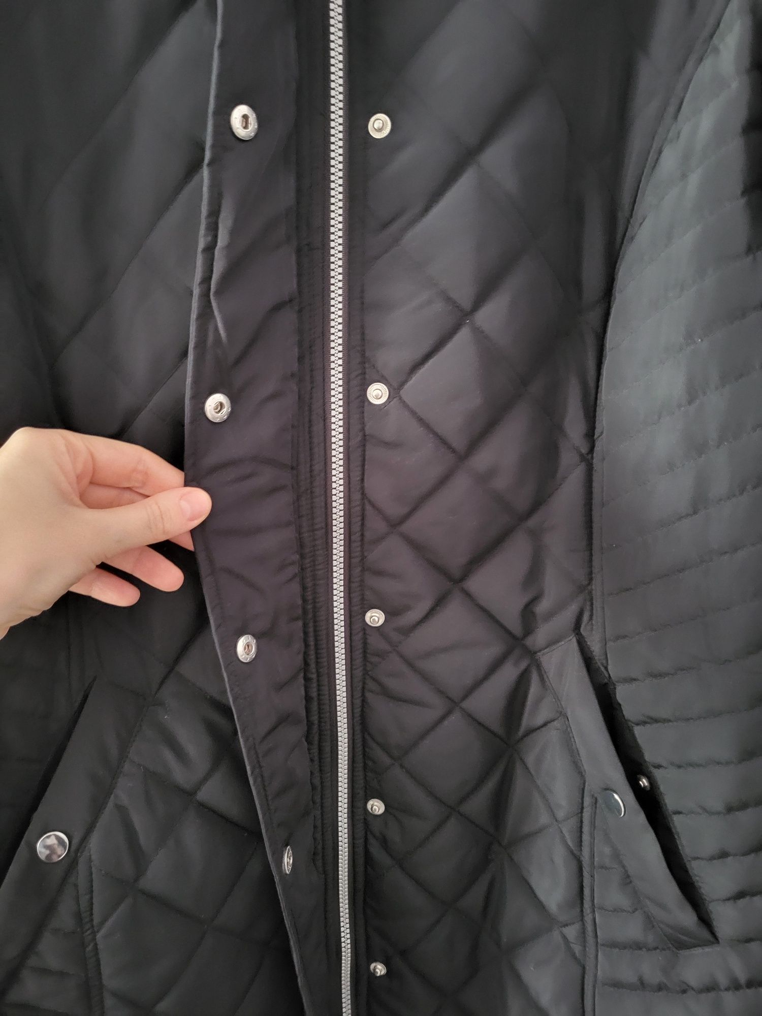 Kurtka zimowa Evans rozm 50 damska czarna z paskiem Plus size