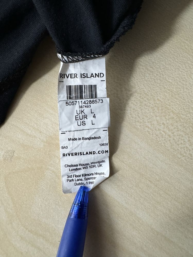 River Island t-shirt czarna koszulka L