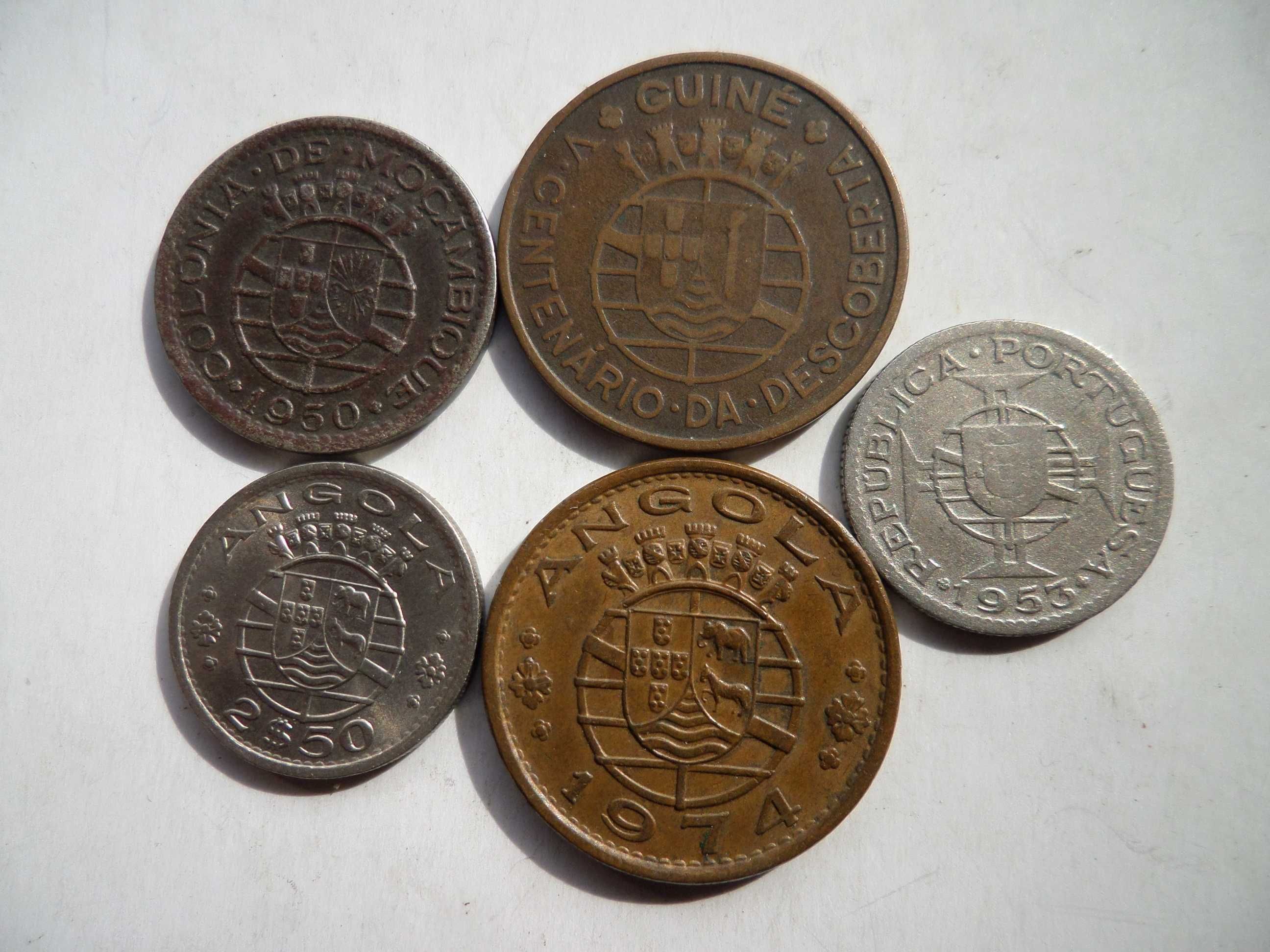 Lote de 5 moedas das Ex Colónias Portuguesas