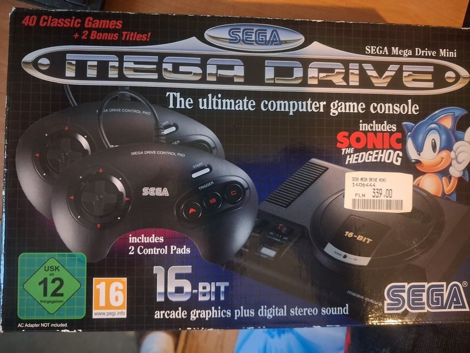Retro Konsola Sega Mega Drive Mini Nowa 40 Gier