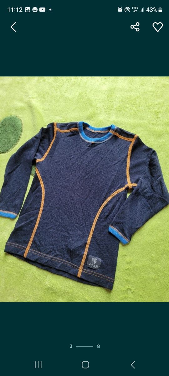 Bluzeczka 2szt Janus r 92 100 wełna merino 100proc