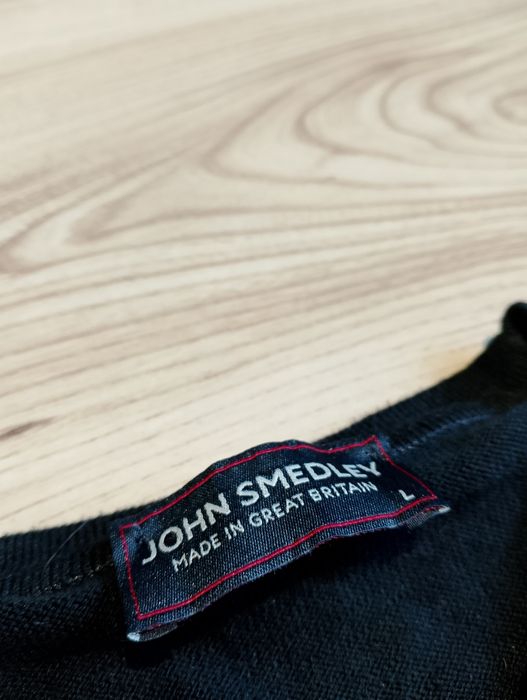 Czarna Damska Bawełniana Kamizelka John Smedley Sea Island Cotton