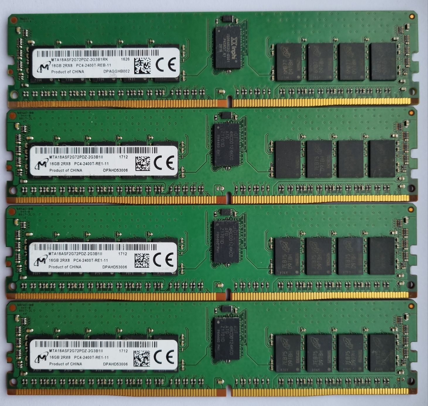 Серверная память DDR4 16Gb 2Rx4 2Rx8 PC4-2400T ECC REG