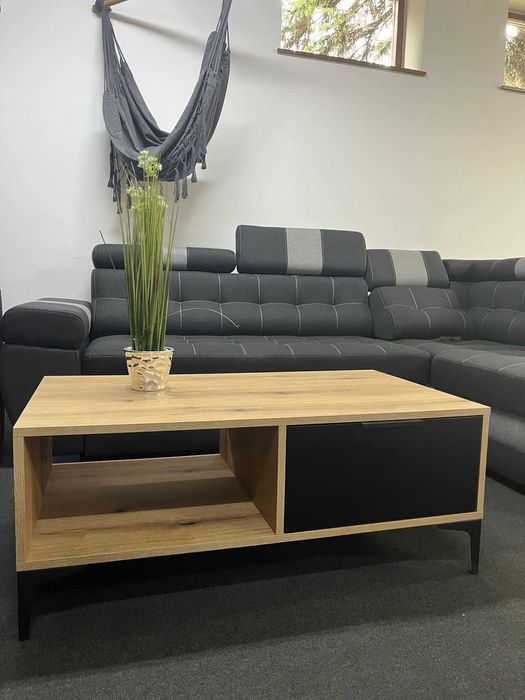 Stolik kawowy, ława z szufladą DĄB EVOKE