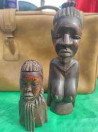 Conjunto de estatuetas africanas originais