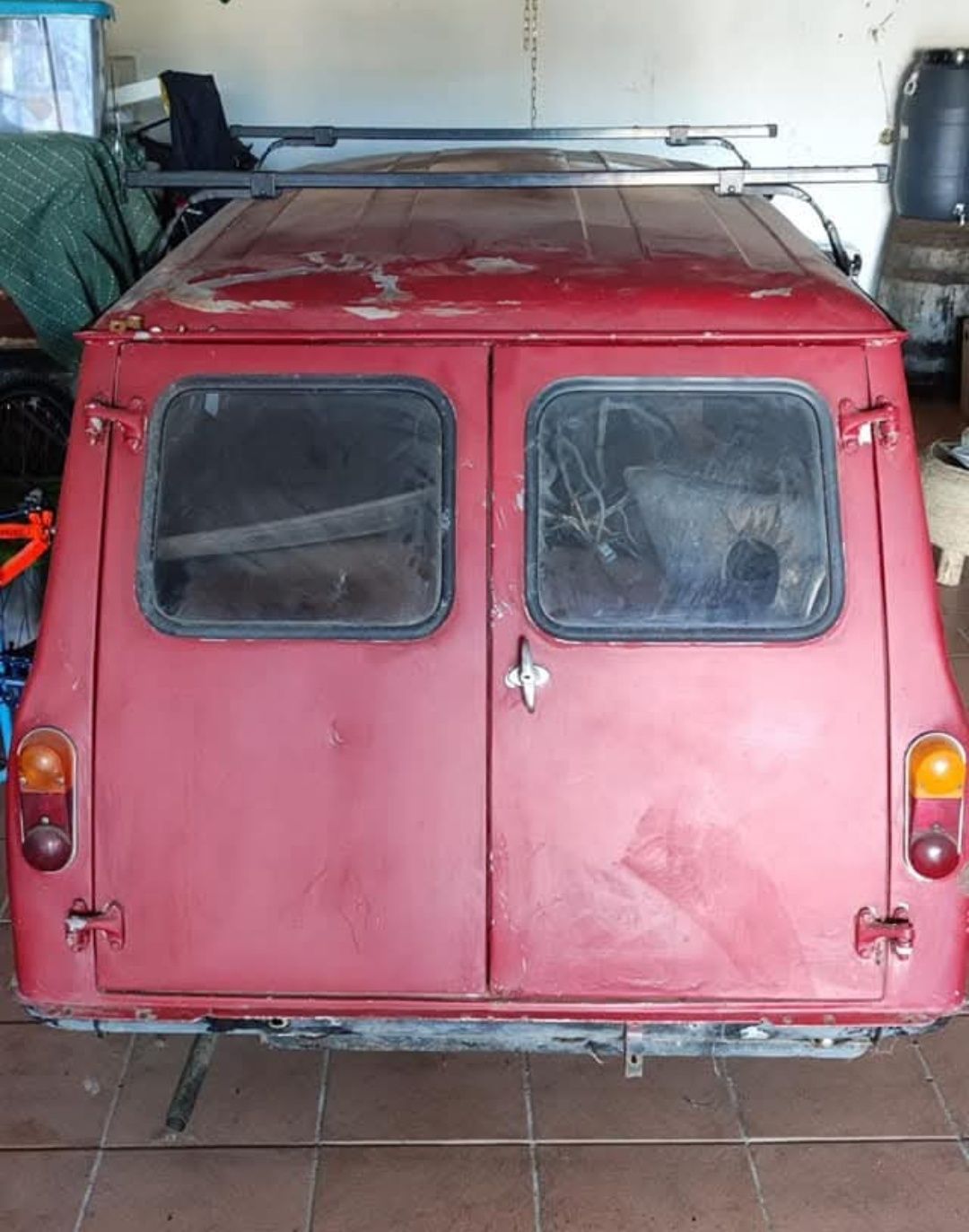 Austin Mini van.